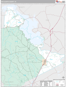 San Jacinto County, TX Digital Map Premium Style